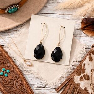 🖤 Kendra Scott Allison Drop Earrings-Black Onyx | Classic Gold Everyday-RETIRED